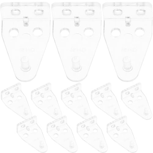 Ipetboom 12pcs Plastic Blinds Hold down Brackets Replacement Kit Blind Holder Fixing Hooks for Roller Shades Bottom Rail Set for Window Curtains