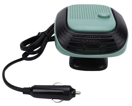 JTLB Fast Heating Car Heater Defroster, 120W 360 Degree Rotatable Angle Adjustable Windshield Defogger for Vehicle, Tyk-1 (Dark Green)