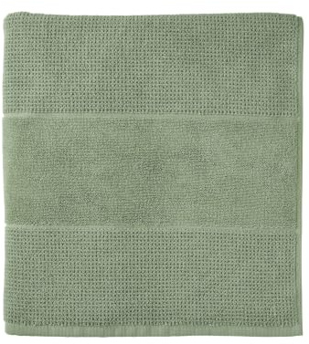 Schiesser Saunatuch | 100% Baumwolle | Einfarbig | 75x200 cm | flauschig & saugstark | Reiskornoptik | OEKO-TEX® MADE IN GREEN