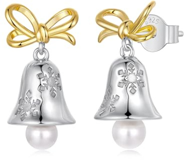 Qings Weihnachten Ohrringe für Frauen 925 Sterling Silber Kleine Niedliche Santa Hüte Schneemann Weihnachtsbaum Hirsch Schleife Stechpalme Ohrstecker mit Zirkonia Urlaub Weihnachten Neujahr Schmuck