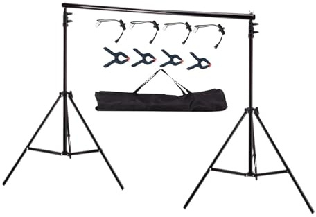 Fotostudio bakgrund stödsystem stativ bakgrundsstativ rekvisita fotografi bakgrunder hållare (200 x 200 cm)