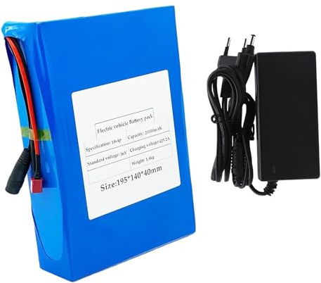 Batería De 36 V 20 Ah para Bicicleta Eléctrica, Paquete De Baterías De Iones De Litio para Bicicleta Eléctrica con Cargador, Batería De Litio Impermeable para Patinete Eléctrico. (36V 20Ah),XT60+DC
