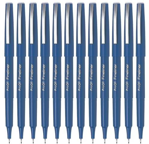Pilot Fineliner mit Metallclip blau 12 Stück