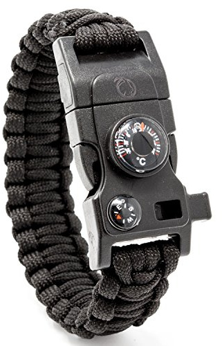 Steinbock7 Matterhorn 16in1 All-in-One Paracord Armband, widerstandsfähig, Mini-Multitool, Survival Gadget