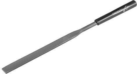 sourcing map Second Cut Steel Flat Needle Files with Plastic Handle, 5mm x 180mm