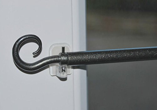 Store Vitragestange Scheibengardinenstange Bistrostange Ausziehbar 85-150cm Anthrazit