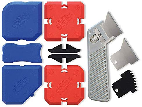 Cramer 40407EN Silicone Profiling Kit 7 – professional Silicone Tool Kit with Sealant Finishing Tools and Caulk Removal Tools – easy silicone caulking with guides