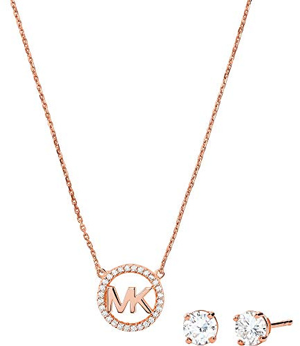 Michael Kors MKC1260AN791 Damen Collier Set Collier&Ohrstecker Silber 925 45 cm
