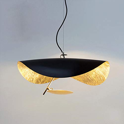 Lampadari Lampada A Sospensione A LED Ciondolo in Oro Nero Cappello Leggero Di Moda Creativa Personalità Luci Pendenti Altezza Pensile Orientabile Ristorante Lampada Da Soffitto Cafe Bar Living Modern