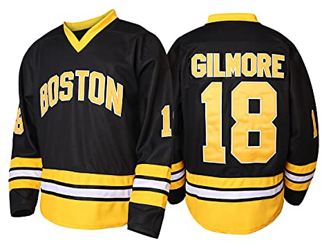 Happy Gilmore 18 Boston Adam Sandler 1996 Movie Ice Hockey Jersey Mens S-XXXL Stitched, Black, Large
