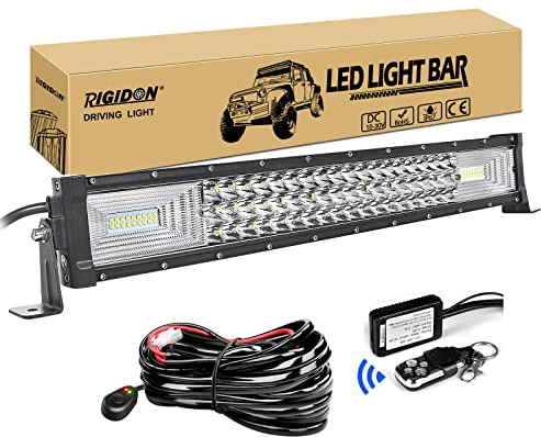 RIGIDON 22 tum 55 cm 270W LED-ljusramp med stroboskopfjärrkontrollkabelsats