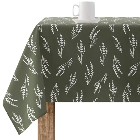 BELUM | Mantel 100x140 cm Fläckfri 100 % hartsad bomull, bordsduk, vaxduk, tvättbar, bordsduk, fläckborttagningsmedel Flytande avvisande