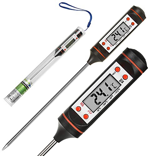 GreenBlue GB178 Termómetro de Cocina Digital Sonda para Alimentos de Lectura Instantánea Pantalla LCD