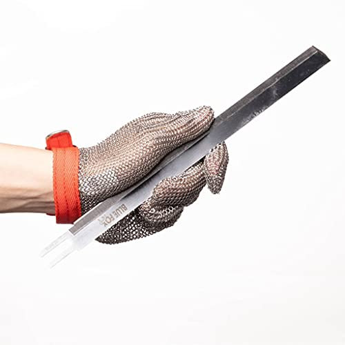 Guantes Anticortes WXYZ Guantes Resistentes al Corte de Alambre metálico, Guantes de Trabajo de Seguridad de la batería de la Matanza de la Cocina, común for Manos a la Izquierda y Derecha