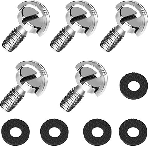 LEIMEND 5 Pezzi 1/4 Pollice Fotocamera Vite, D-Ring 1/4 Pollici Vite di Montaggio, Acciaio Inossidabile Treppiede Vite, per Fotocamera Treppiede, Monopiede o Piastra a Sgancio Rapido