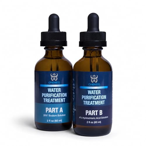 Oneness Chlorine Dioxide 2 Part Liquid Classic 1:1 Set Sodium Solution 22.4% (28%*) : HCl 4%