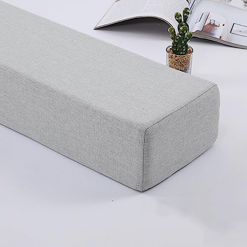 RAKTOV Bettlückenfüller, Sofakissen, individuelle Größe, Kopfteilkissen, Matratzenverlängerung, Füllstoff für Wand/Sofa, abnehmbare Armlehne für Einzel-/Doppel-/Kingsize-Bett, 200 x 10 x 15 cm, Grau