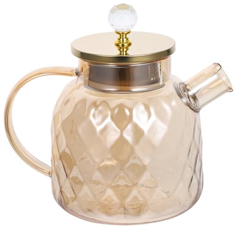 HEMOTON Pichet à Eau Verre Avec Couvercle Pour Thé Glacé Jus Lait Et Boissons Froides Facile à Nettoyer Pour Usage Familial Et Professionnel