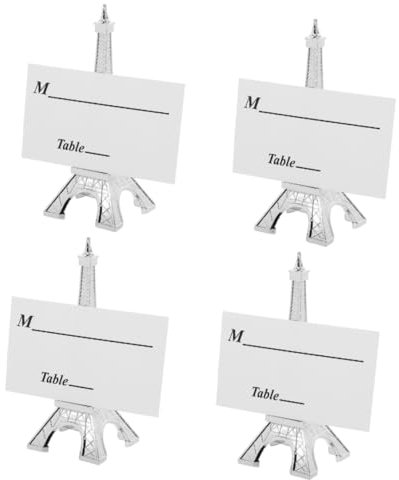 TEHAUX 4sätze Desktop Foto-kartenhalter -eiffelturm Tischkartenhalter Für Hochzeiten Partys Und Veranstaltungen Memo Clips Und Platzkartenhalter Für Kreative Dekoration