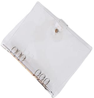 SEWACC Pvc Notebook Abdeckung A5 Transparent Mit 6 Löchern Metall Knopfverschluss Schutz Für Planer Büro Und Schulzubehör