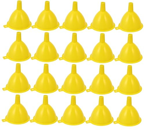 CONGARTENO Set 20 Pezzi Mini Imbuti in Plastica 6,5 Cm, Imbuto Piccolo Per Liquidi e Solidi, Leggero e Resistente, Adatto a Bottiglie Dal Collo Stretto Per Laboratorio e Cucina