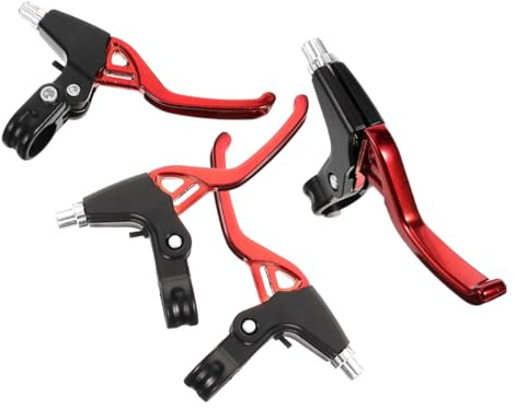 KITANDOVE Leviers De Frein En Aluminium Pour Lot De 4 Rouge Solide Compatible Plupart Des Vélos Système De Réactif Pour Vtt Et