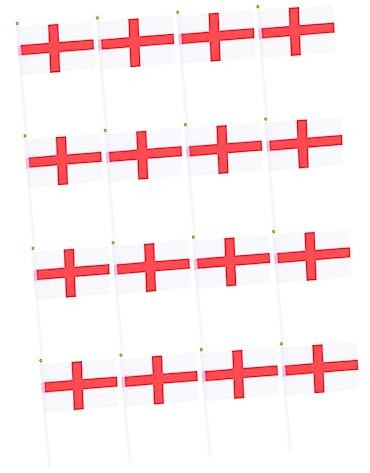 Mikikit 20pezzi Bandiera Inghilterra Piccola Bandierine Inglesi Portatili Asta Per Decorazioni Casa Giardino Feste e Eventi Nazionali