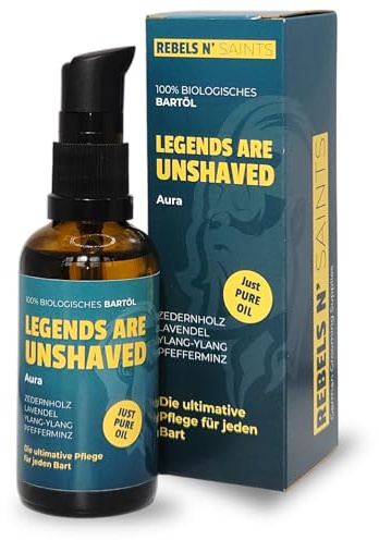 REBELS N' SAINTS skäggolja Aura – 100 % naturlig – vårdar skägg och hud – Made in Germany – 50 ml