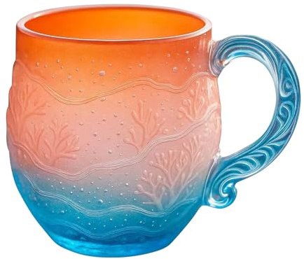 Set di tazze da caffè trasparenti – Elegante collezione di tazze borosilicate | Bicchieri isolati per tè, latte, cappuccino per bancone della cucina, bar per la colazione o presentazione in confezione