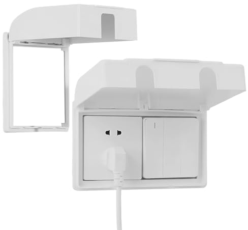 2 Pcs Baby Plug Covers for Sockets UK Cover for Safety,White Waterproof Double Socket Protector Ideal for Home, Kitchen,School,Nursery, Prevents Tampering & Accidents