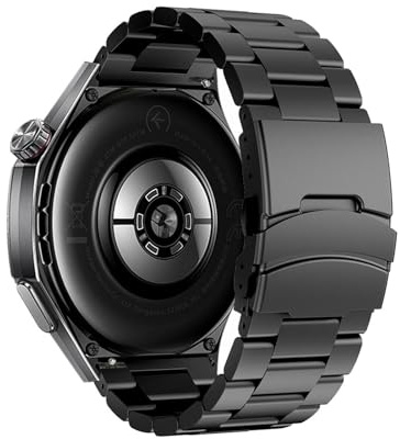 Titanarmband 22mm for Huawei GT6 GT5 pro 46mm Klockarmband Länkarmband for Huawei Watch 5 4 3 2 Ultimate Band(Black,For GT5 Pro 46mm)