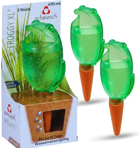 Scheurich Wasserspeicher Wasserspender Froggy XL, Green 470 ml, Höhe 30 cm (2)