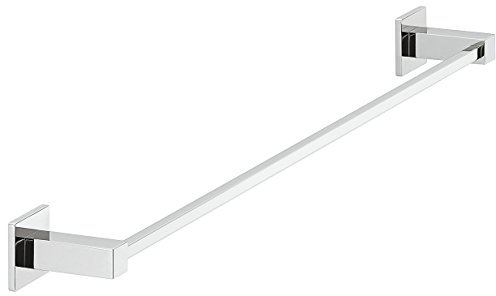 Gedotec Handtuchhalter | H3208 | Wand-Handtuchstange Chrom poliert | 1 Stück | Handtuchhalter eckig für die Wand-Montage | Handtuch-Aufhänger Länge 688 mm rostfrei mit Befestigungsmaterial - Ablage