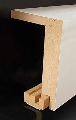 Heizrohrabdeckleiste 96 x 64 mm Echtholzfurnier | 64.96.1 -mit selbstkl. Montageprofil | Verkleidung | Heizrohr Abdeckung | Rohrverkleidung-Eiche lackiert