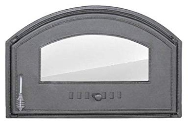 Porte de four 700 x 460 - En fonte - Porte à pizza (porte droite, sans thermomètre)