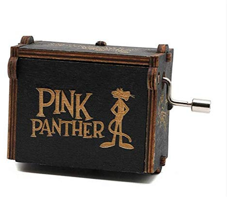 Cuzit - Carillon giocattolo a forma di pantera, in legno, a manovella, per regali di compleanno, Natale, San Valentino