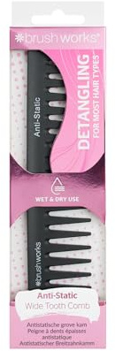 Brushworks Antiestático Ancho Diente Peine 70 g