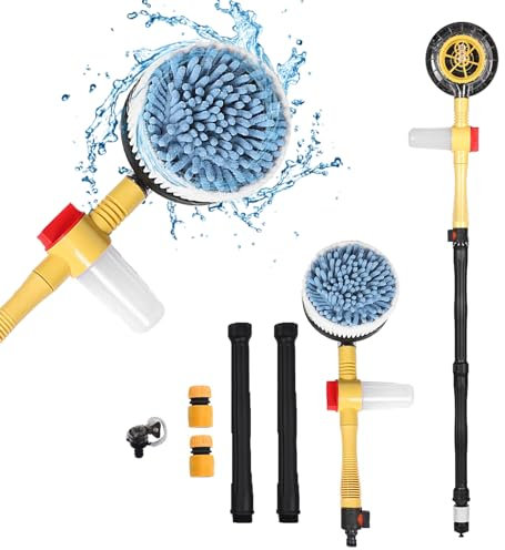 GAESHOW Cepillos de Coche para Lavado, Cepillo de Limpieza Automático Giratorio, Lavadora a Presión Accesorio de Lavado de Autos Cepillo Giratorio para Lavar, para Lavar el Coche, Lavar Ventanas