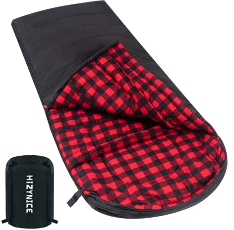 HiZYNICE Sleeping Bag Zero Degree Sleeping Bags for Adults Big and Tall Winter Cold Weather Camping XXL Extra Large Wide,Black Left Zip,90 x 39