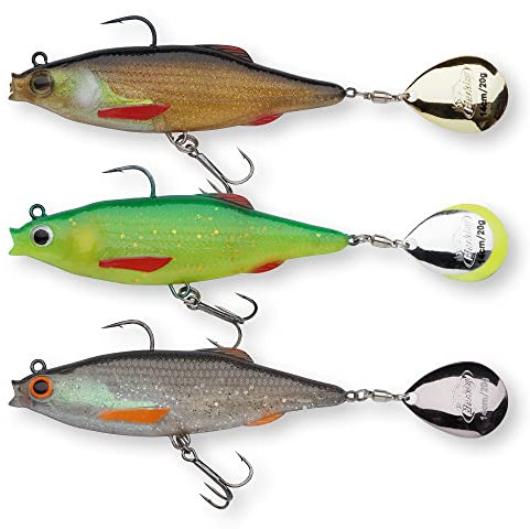 Berkley Pulse Realistic Roach Flash – Angelköder aus weichem Gummi mit Spinnerblattschwanz und rasiermesserscharfen Haken. Spinnköder zum Angeln auf Barsch, Zander und Hecht.