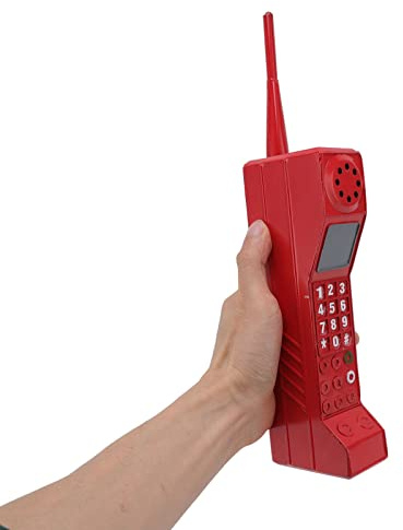 Gugxiom Prop Phone, 80s 90s fake Phones (Red) | Retro Mobile Phone Model Ornament , for 80s 90s Party Decorations, for Home Living Room Decor Desktop Decoration