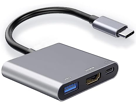 [MFi-Zertifiziert] USB C Digital AV Multiport Adapter mit HDMI 4K 60Hz Ausgang & USB 3.0 Port & USB-C Schnellladeanschluss für Apple MacBook Air/Pro, iPad Pro iMac