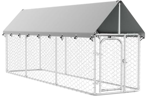 Chenil extérieur avec toit 400x100x150 cm