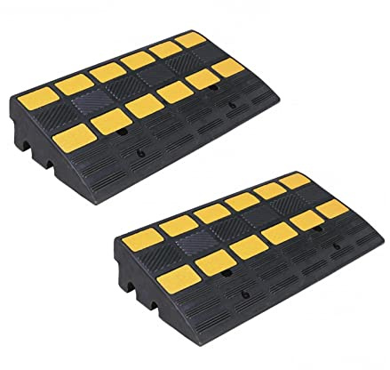 2x Bordsteinrampe 100mm | Auffahrrampe | Auffahrhilfe | Gummirampe | Schwellenrampe
