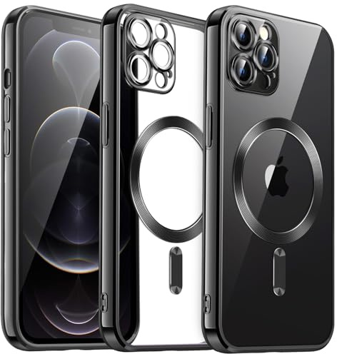 JETech Magnetische Hülle für iPhone 12 Pro, Schwarz