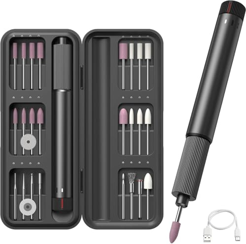 Electric Engraving Pen, USB Rechargable Engraving Pen with 24 Bits, Cordless Etching Engraving Tool, Portable DIY Rotary Engraver for Jewelry, Wood, Glass, Stone, Carving, Resin