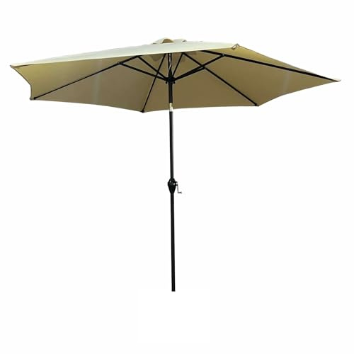 AKORD Sonnenschirm mit Kurbel Sechseckig ORIENT | 270x270x235 cm Ampelschirm | Neigungswinkel und Höhe Verstellbar | Marktschirm Terrassenschirm Balkon Wasserdicht | Gartenschirm UV-Schutz |