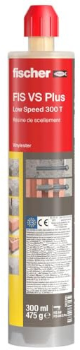 fischer - Vielseitiges Vinylesterharz FIS V Plus, 300 ml, styrolfrei, für gerissenen Beton, ungerissenen Beton und Mauerwerk / 1 Kartusche 300 ml + 2 Mischdüsen FIS Mr Plus