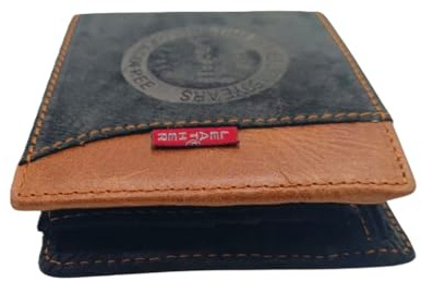 Lola Sale. Cartera Hombre Piel Negra con Monedero. Incluye Tarjeta de Bloque RFID | Tarjetero de Cuero | Billetera Gran Capacidad 9 Ranuras | Se Entrega en Caja (5211.Negro.Sport)