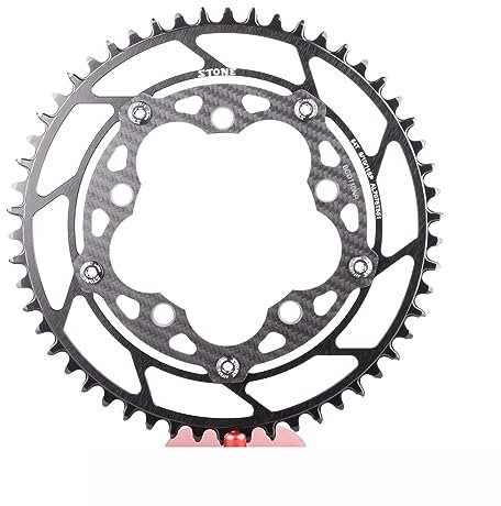 DONGLING Kettenblatt Rundes Kettenblatt, innen versetzt, Carbon, 110 BCD, 5 Schrauben Kettenblatt 38 ZäHne(56T)